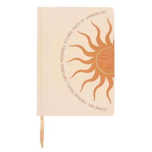 Notizbuch Glowing Sun A5 – Liniertes Journal mit Sonnen Design & 200 Seiten