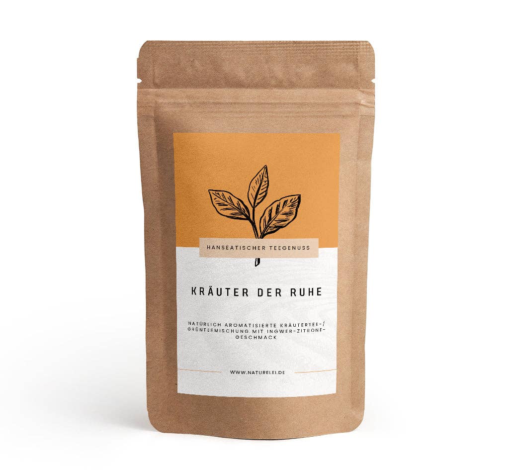 Kräuter der Ruhe – Kräuter- und Grünteemischung mit Ingwer und Zitrone, 100 g