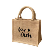 Geschenktasche aus Jute „Für Dich“ – Nachhaltige Geschenkverpackung