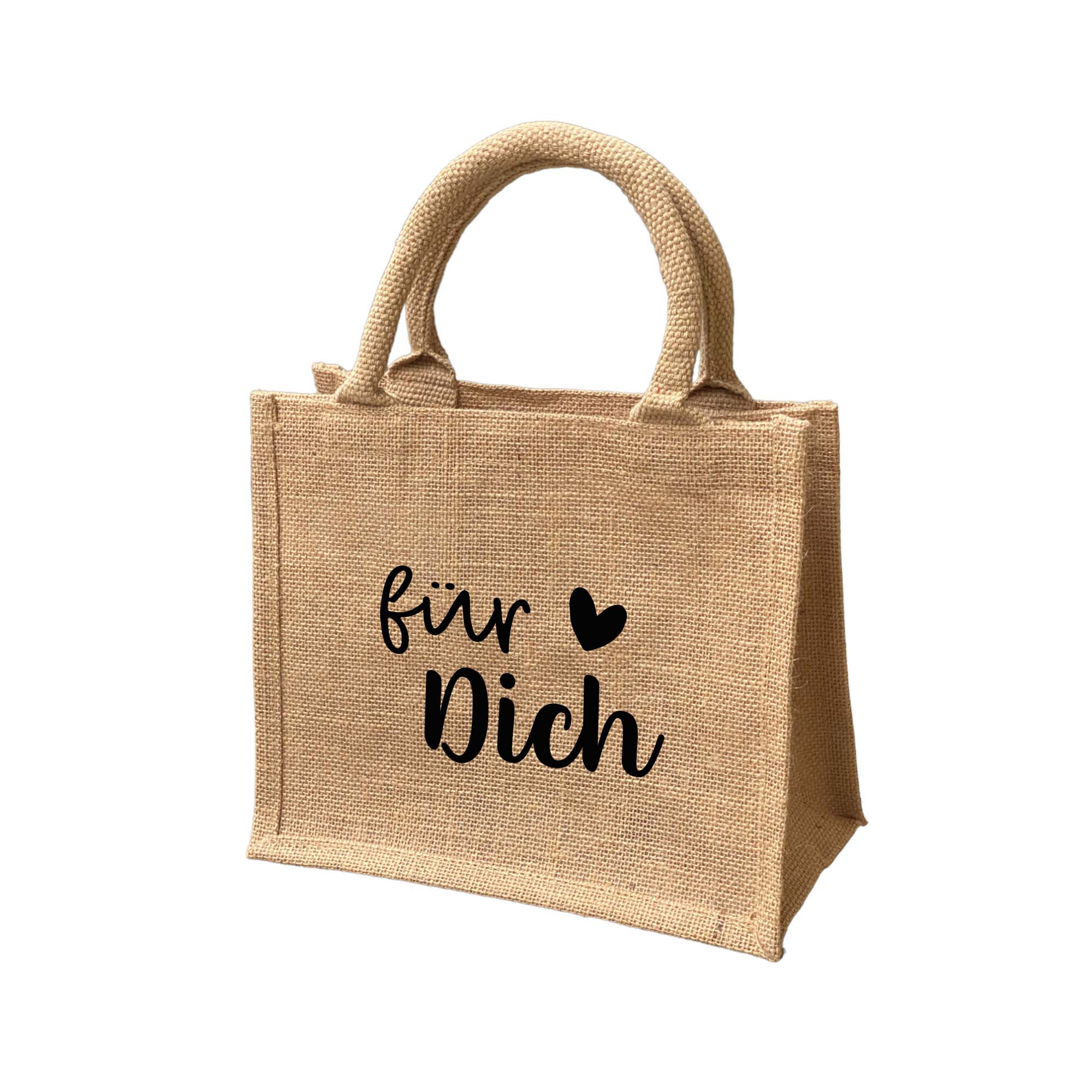 Geschenktasche aus Jute „Für Dich“ – Nachhaltige Geschenkverpackung