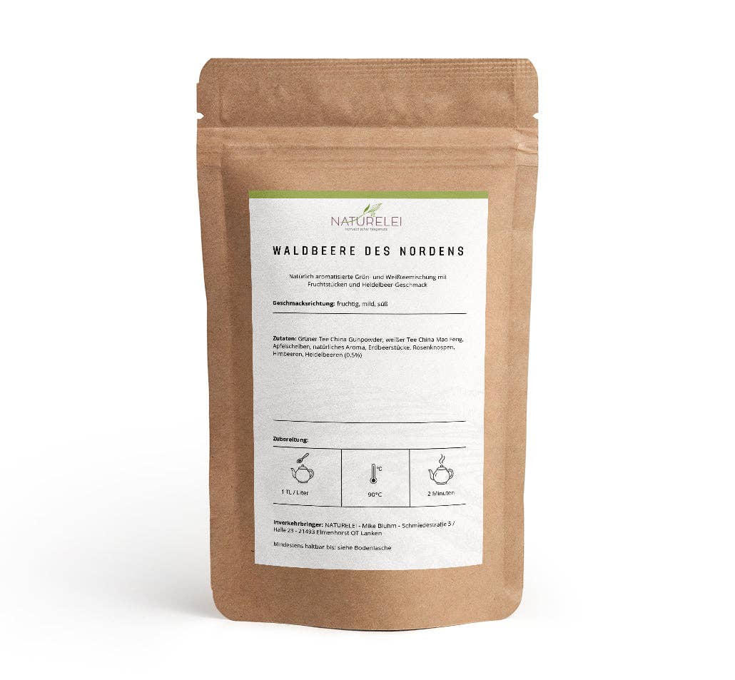 Waldbeere des Nordens – Grüntee mit Heidelbeere, 100 g