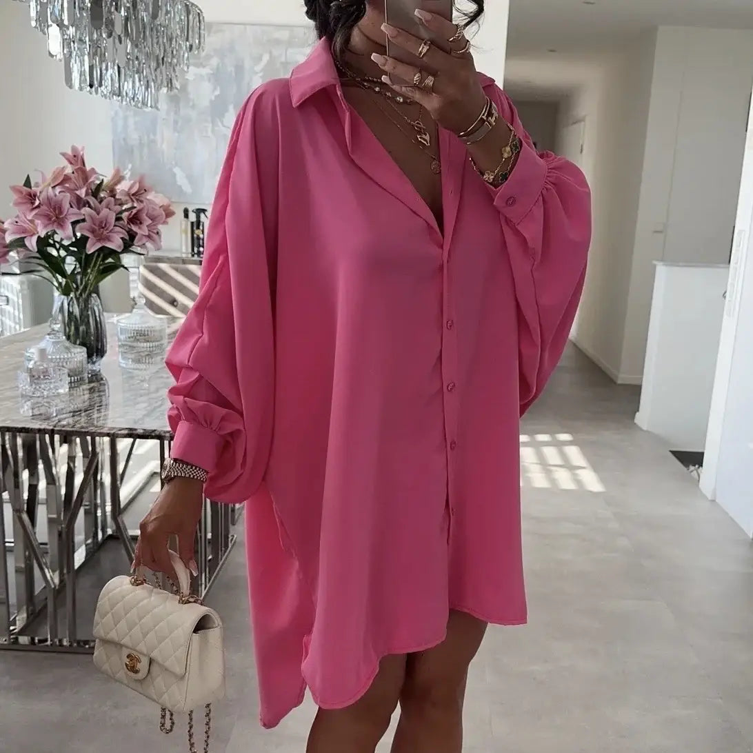 Oversized Hemdblusenkleid - 3839