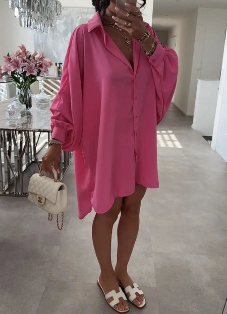 Oversized Hemdblusenkleid - 3839