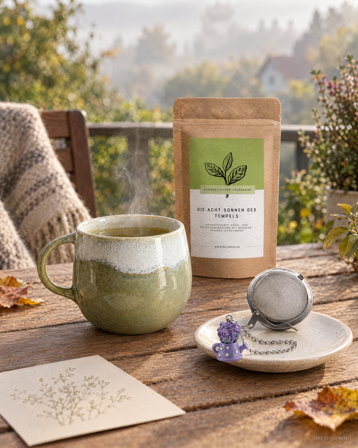 Tee-Ei „Lavenia“ – Edelstahl, Ø 5 cm, in Geschenkverpackung