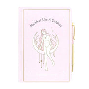 Manifestationsjournal Goddess A5 – Journal mit Rosenquarz Kristallstift & 200 Seiten