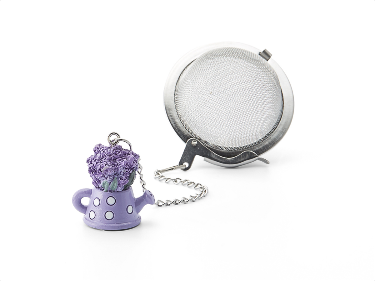 Tee-Ei „Lavenia“ – Edelstahl, Ø 5 cm, in Geschenkverpackung