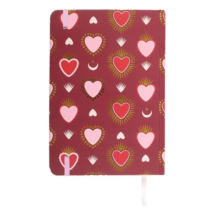 Notizbuch Holy Hearts – A5 Journal mit Sacred Heart Design, 200 linierte Seiten