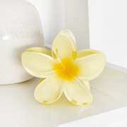 Tropische Blumen-Haarspange - Buttergelb