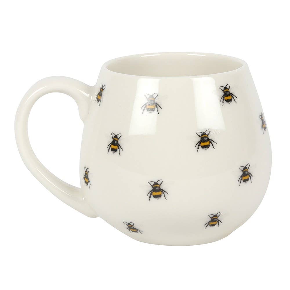 Runder Becher mit Bienenmuster