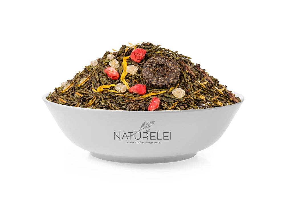 Die Acht Sonnen des Tempels – Grüntee mit Erdbeere und Ananas, 100 g