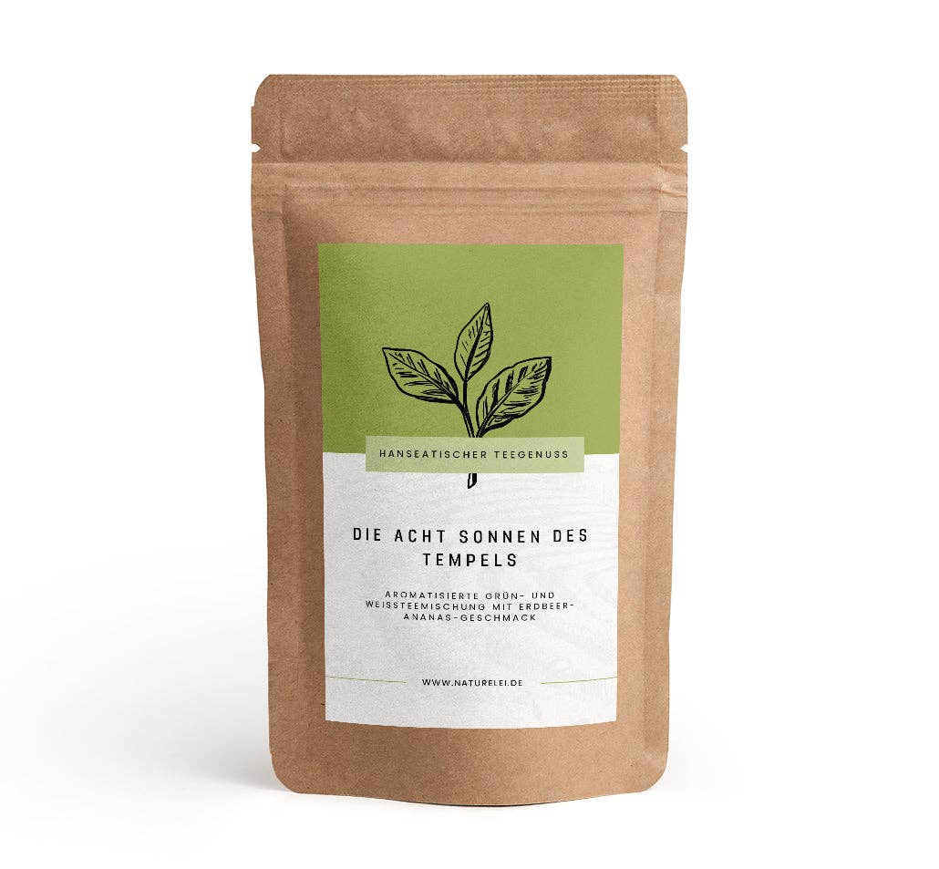 Die Acht Sonnen des Tempels – Grüntee mit Erdbeere und Ananas, 100 g