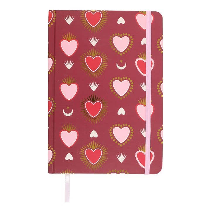 Notizbuch Holy Hearts – A5 Journal mit Sacred Heart Design, 200 linierte Seiten