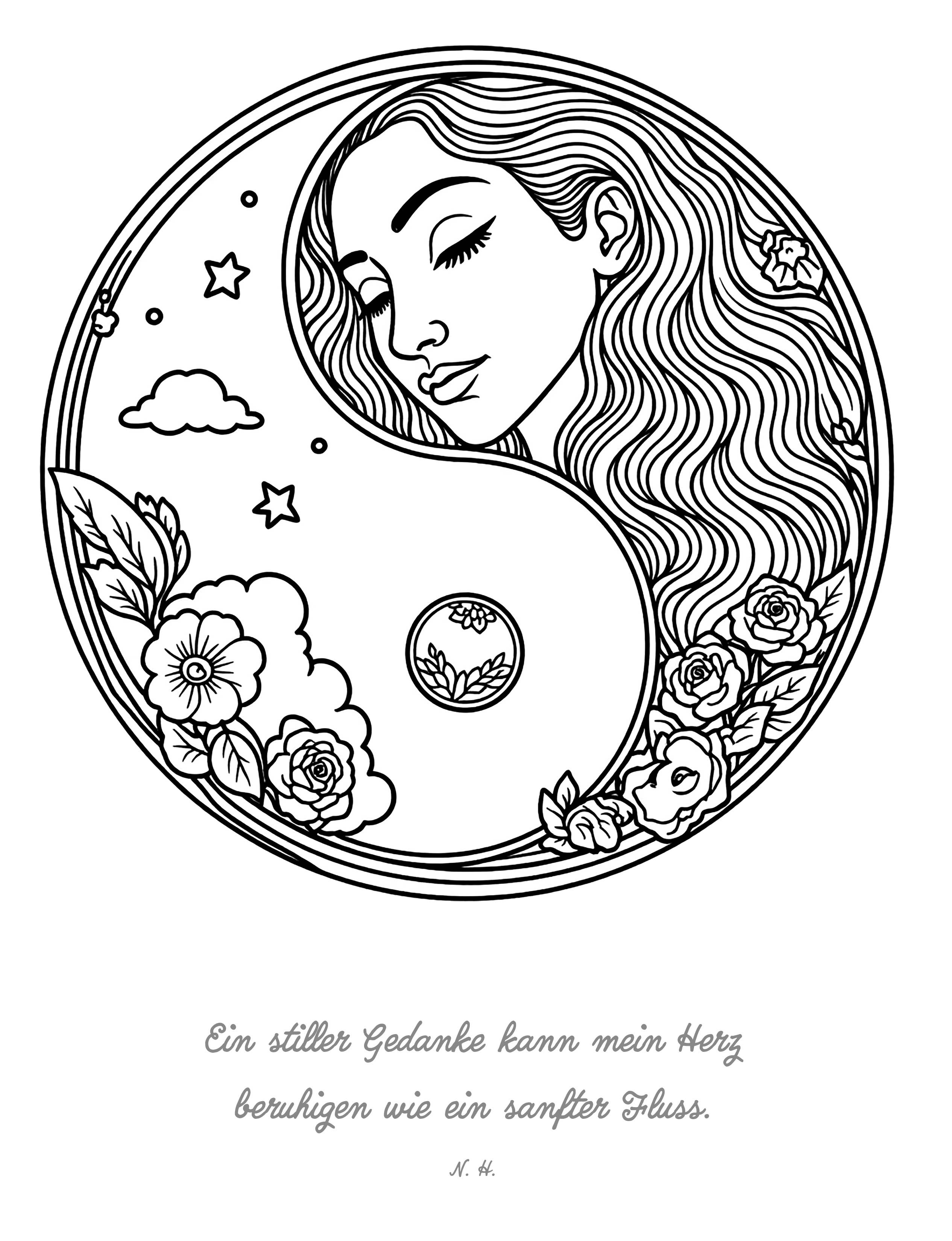 Yin-Yang-Träume: Ein Malbuch für Harmonie