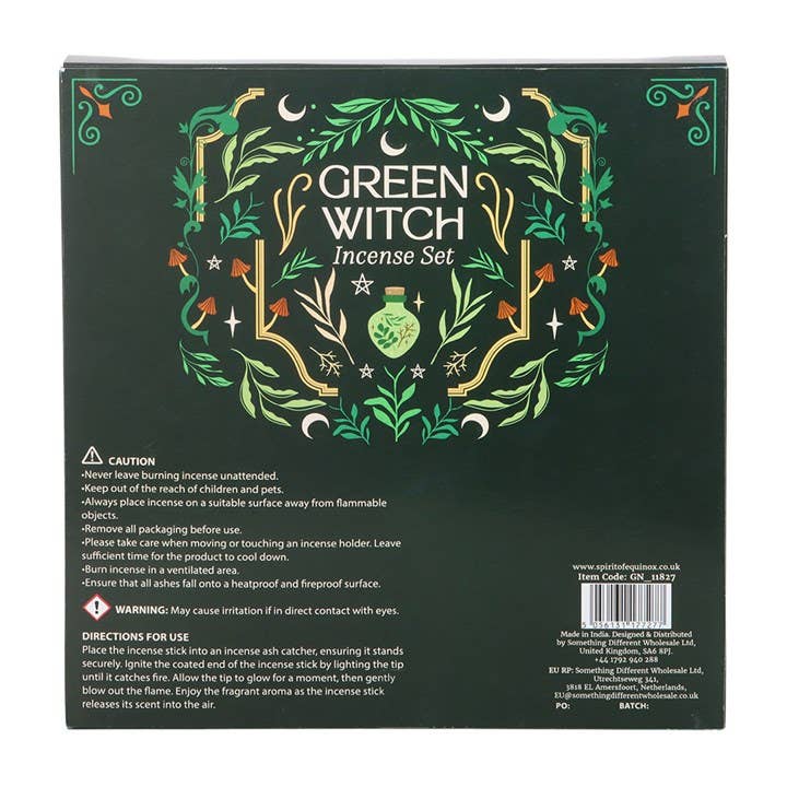 Green Witch Räucherstäbchen Set – 4 Duftmischungen für Meditation & Rituale
