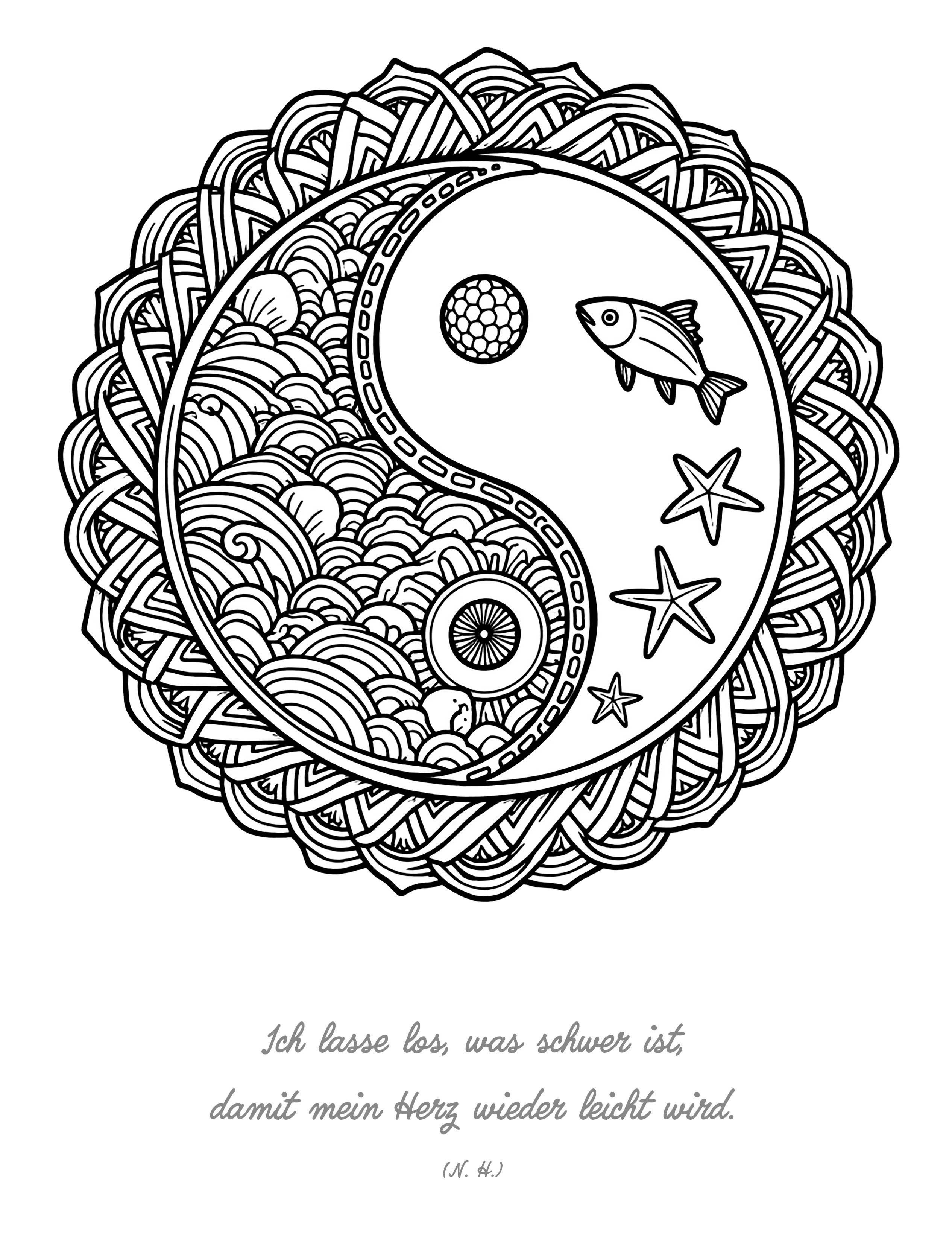 Yin-Yang-Träume: Ein Malbuch für Harmonie