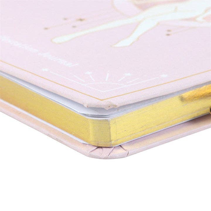 Manifestationsjournal Goddess A5 – Journal mit Rosenquarz Kristallstift & 200 Seiten