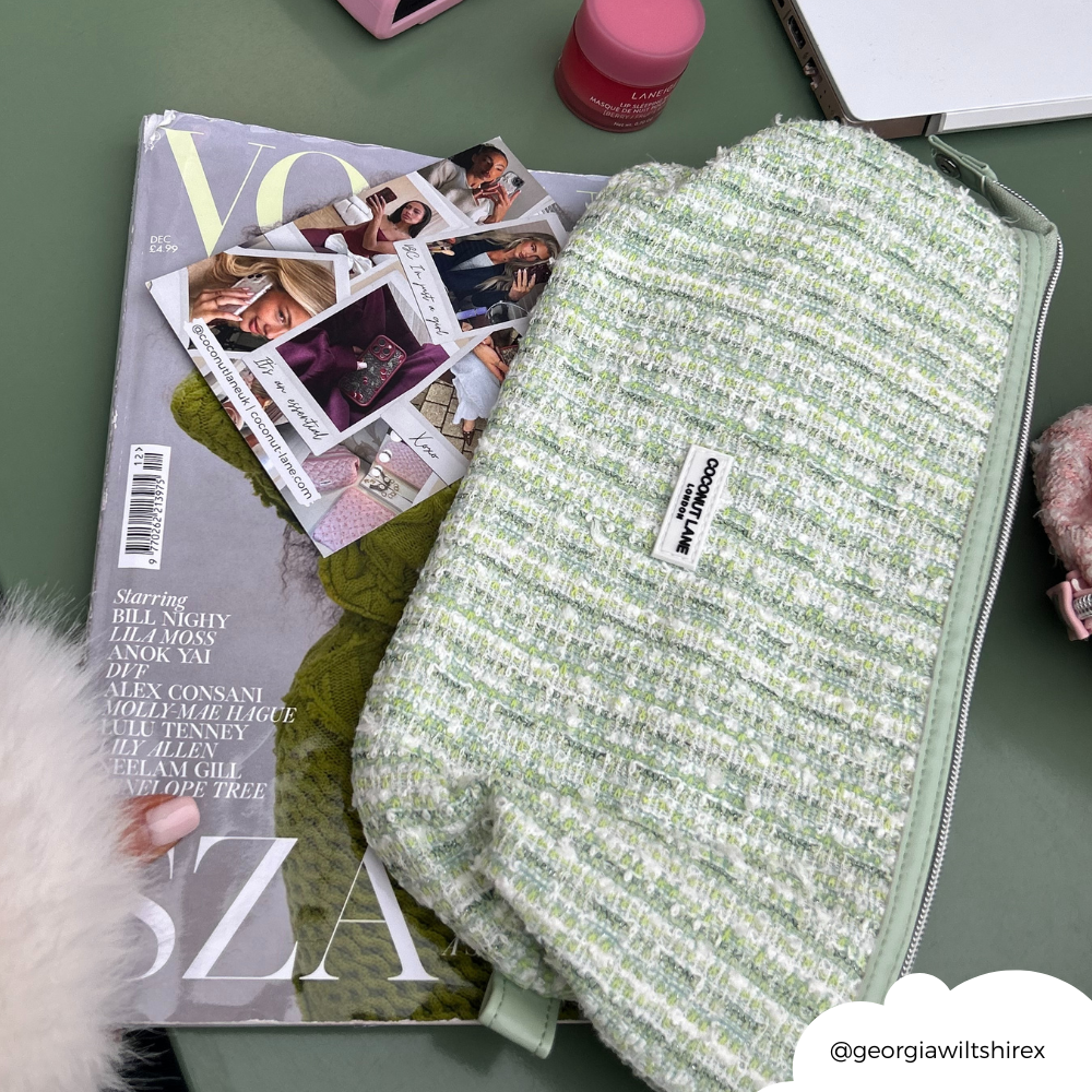Magic Lifestyle-Tasche - Strukturierter Tweed "Matcha grün"