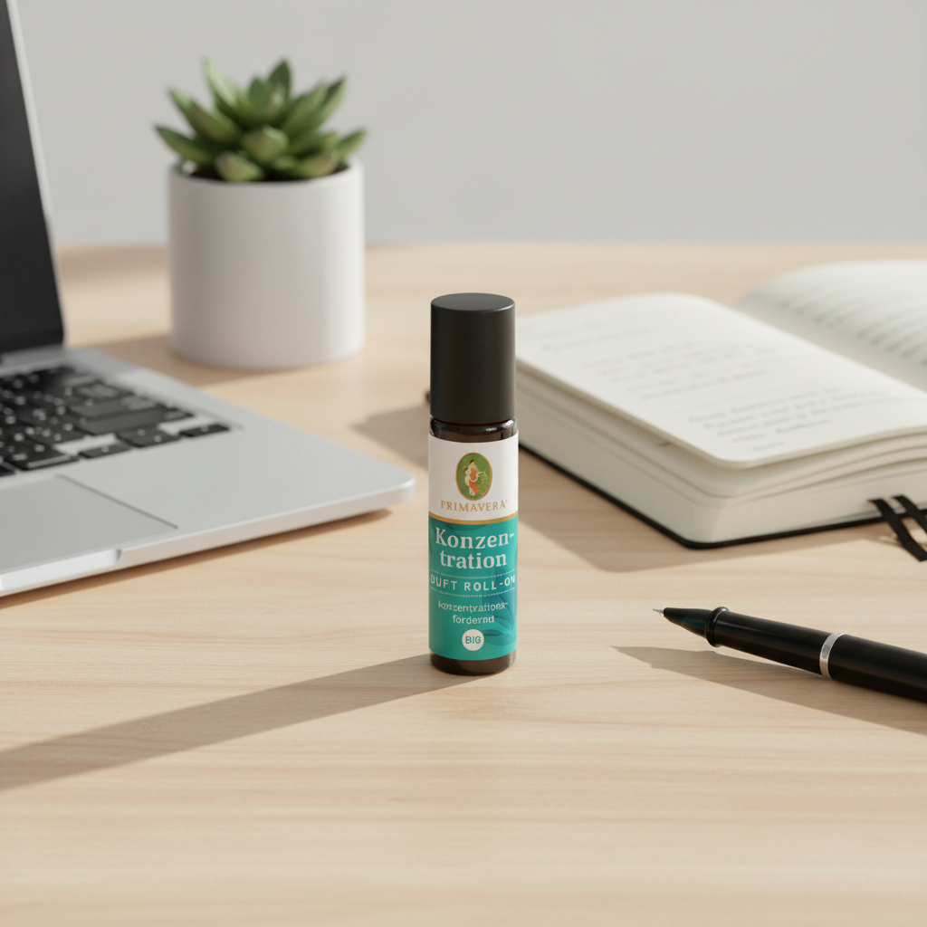 Primavera Duft Roll-On Konzentration Bio – Frisch & Kräuterig 10 ml