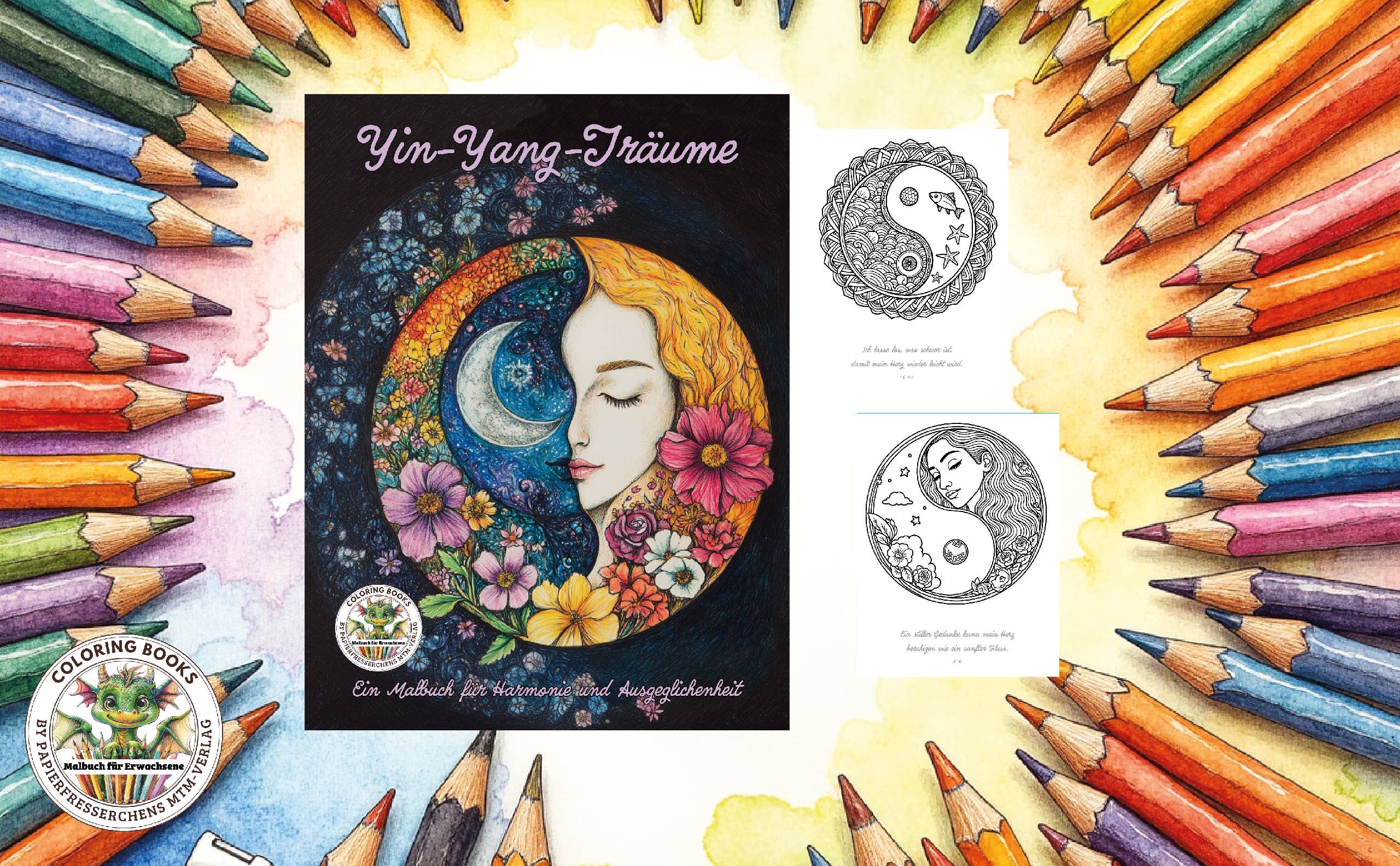 Yin-Yang-Träume: Ein Malbuch für Harmonie