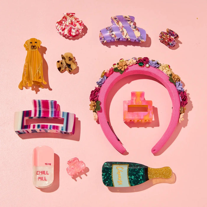 Haarspange Quadrat Gold Glitzer