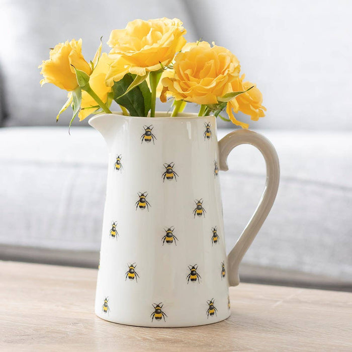 Keramik-Vase mit "Bee-loved"