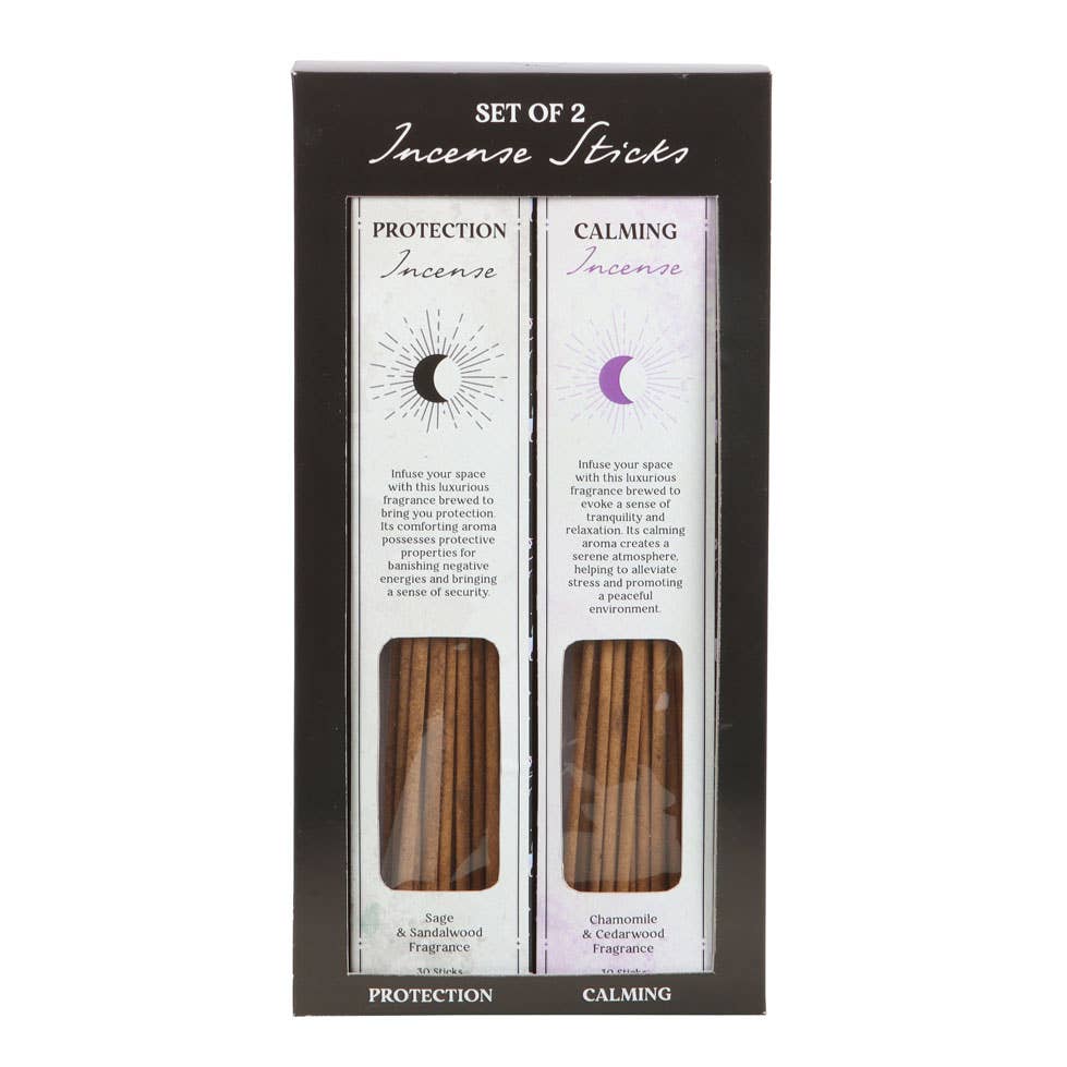 2er-Set Räucherstäbchen Beruhigung & Schutz – Incense Set mit Salbei, Sandelholz & Kamille