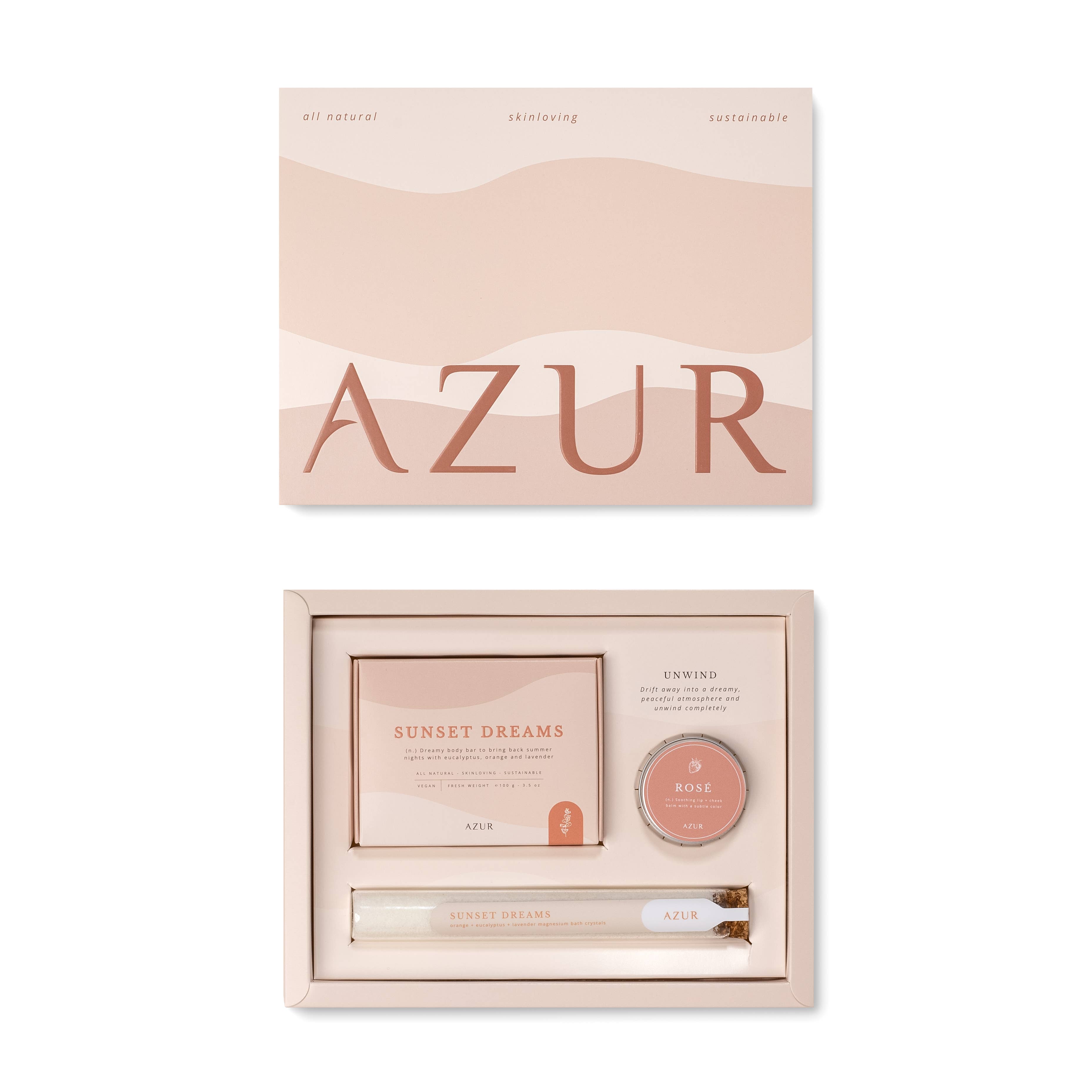 UNWIND Geschenkbox – Wellness Geschenkset mit Seife, Lippenpflege & Badezusatz