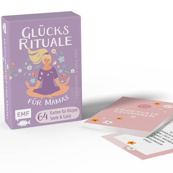 Kartenset Glücksrituale für Mamas – 64 Karten für kleine Auszeiten im Alltag