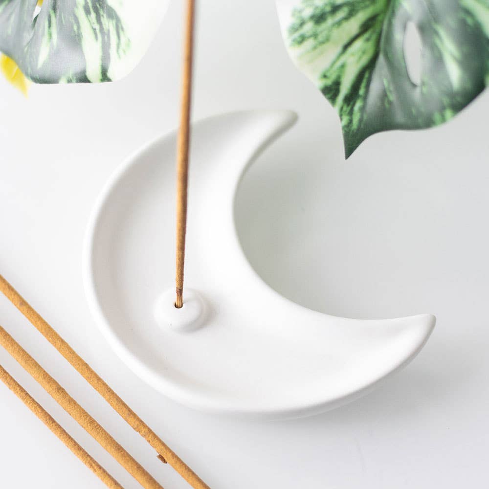 Räucherstäbchenhalter "white moon" Keramik