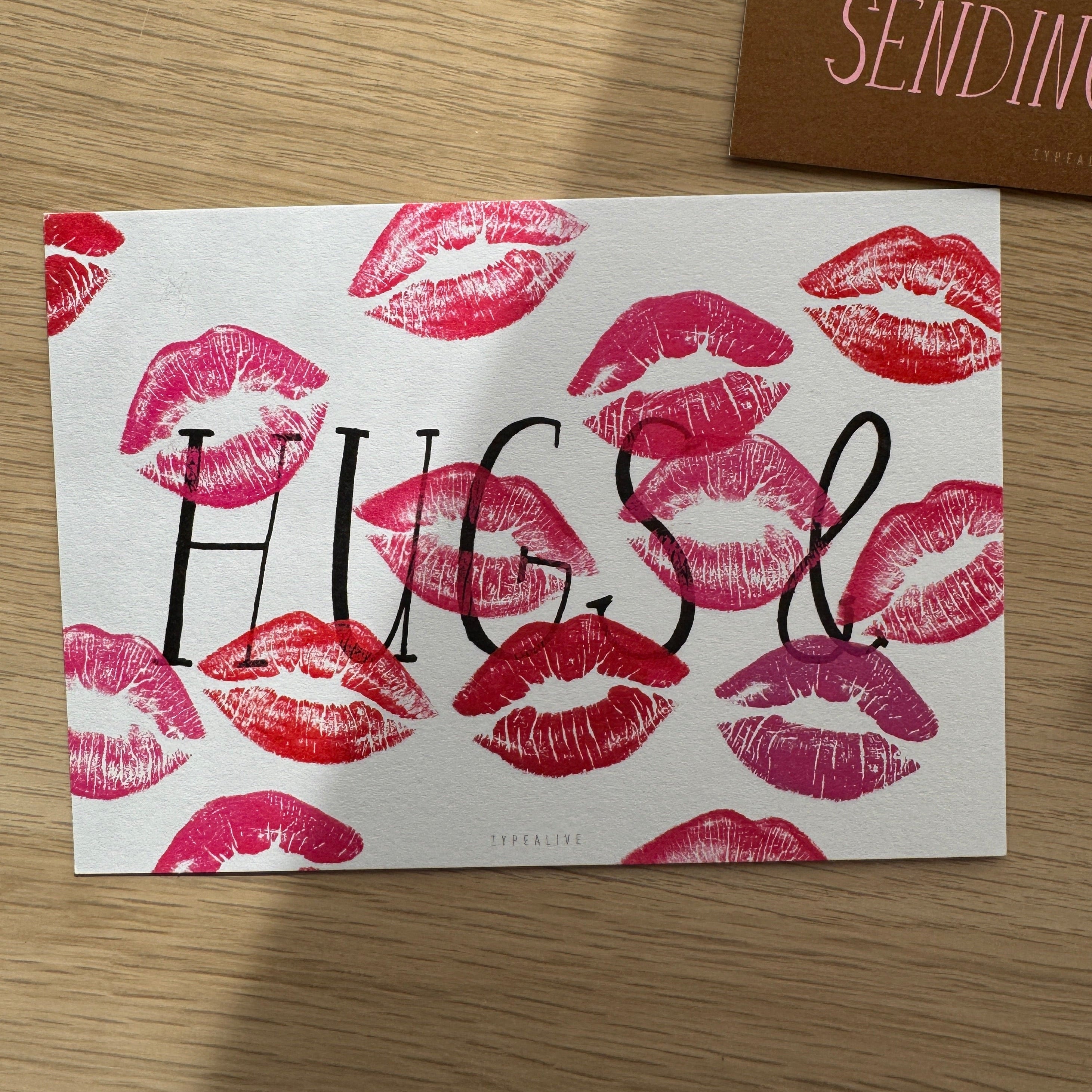 Grußkarte "Hugs & Kisses"......
