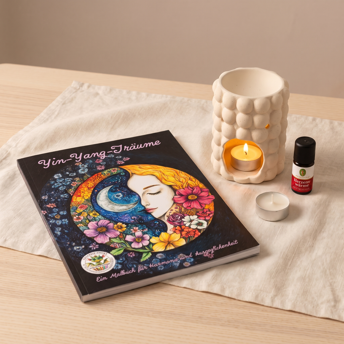 Feierabend – Kreativ-Set mit Malbuch, Duftöl und Duftlampe