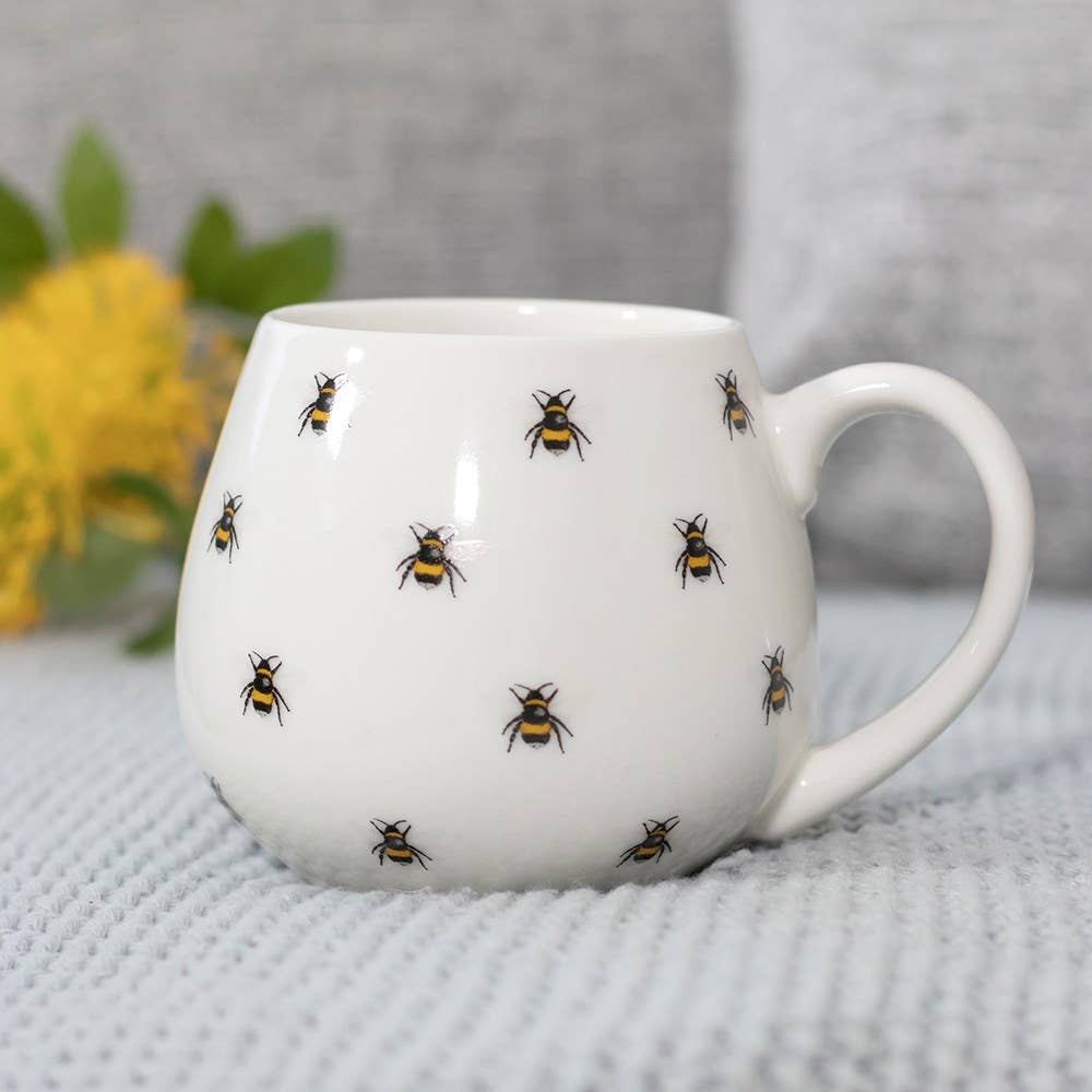 Runder Becher mit Bienenmuster