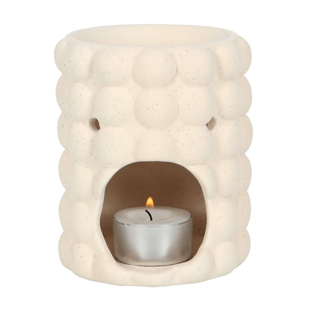 Bubble Duftlampe aus Keramik – Ölbrenner & Wachswärmer in Creme