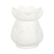 Lotus Duftlampe aus Keramik – Weißer Ölbrenner & Wachswärmer