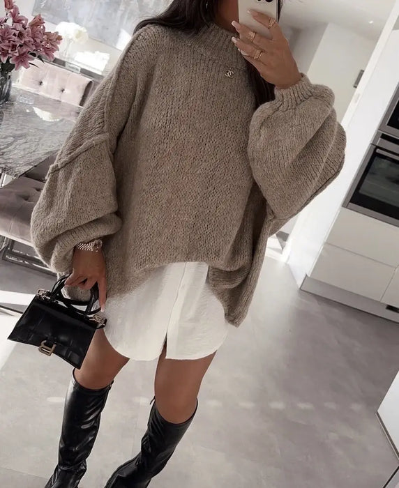 Wollpullover in Oversizelook