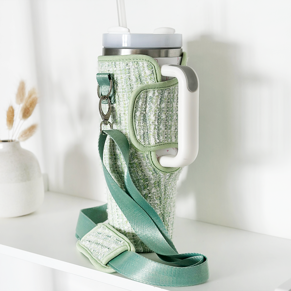 Tumbler-Tragetasche - Matcha Strukturierter Tweed