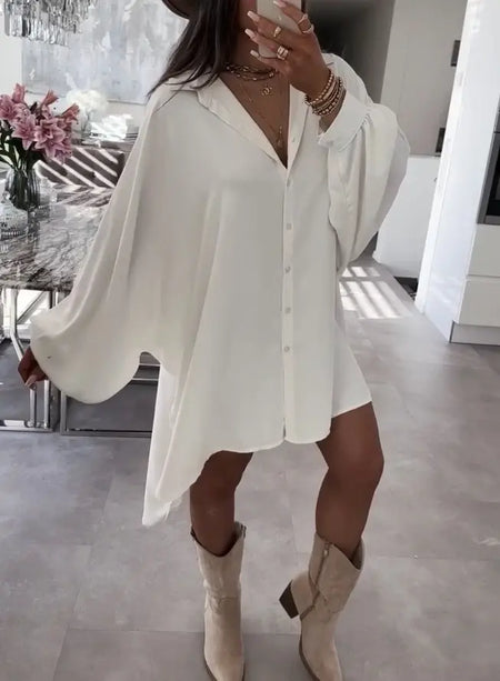 Oversized Hemdblusenkleid - 3839