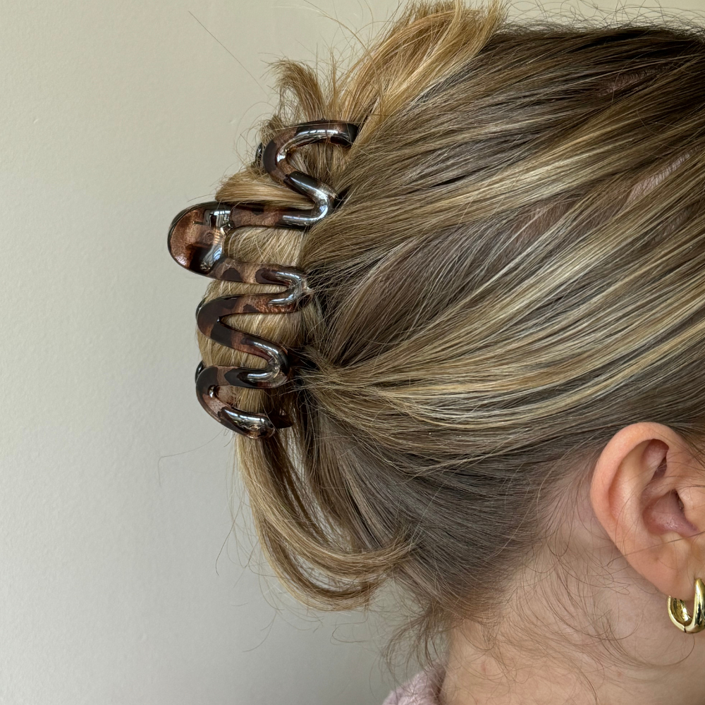 Squiggle-Claw Clip - "Elfenbein-Tort"