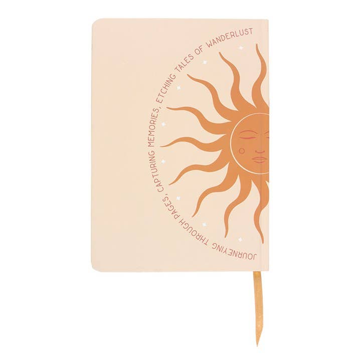 Notizbuch Glowing Sun A5 – Liniertes Journal mit Sonnen Design & 200 Seiten