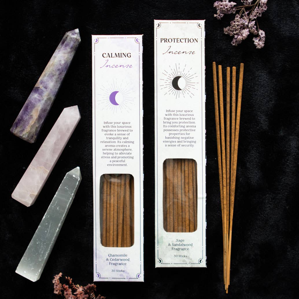 2er-Set Räucherstäbchen Beruhigung & Schutz – Incense Set mit Salbei, Sandelholz & Kamille