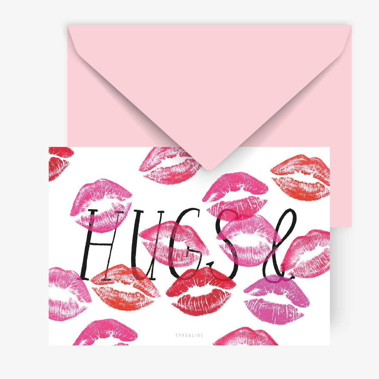Grußkarte "Hugs & Kisses"