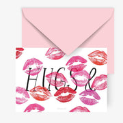 Grußkarte "Hugs & Kisses"