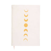 Notizbuch Moon Phases A5 – Samt Journal mit goldenem Mondphasen Design