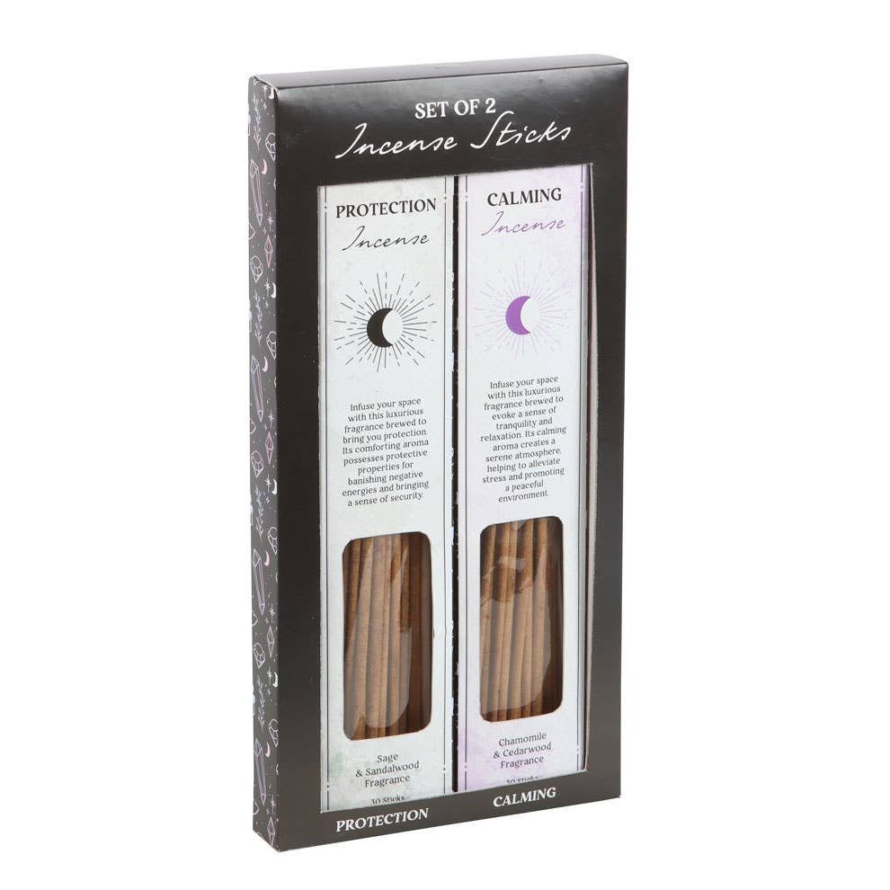 2er-Set Räucherstäbchen Beruhigung & Schutz – Incense Set mit Salbei, Sandelholz & Kamille