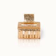 Haarspange Quadrat "Gold Glitter"