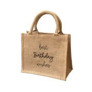 Jute Geschenktasche „Birthday Wishes“ – Nachhaltige Geschenkverpackung zum Geburtstag